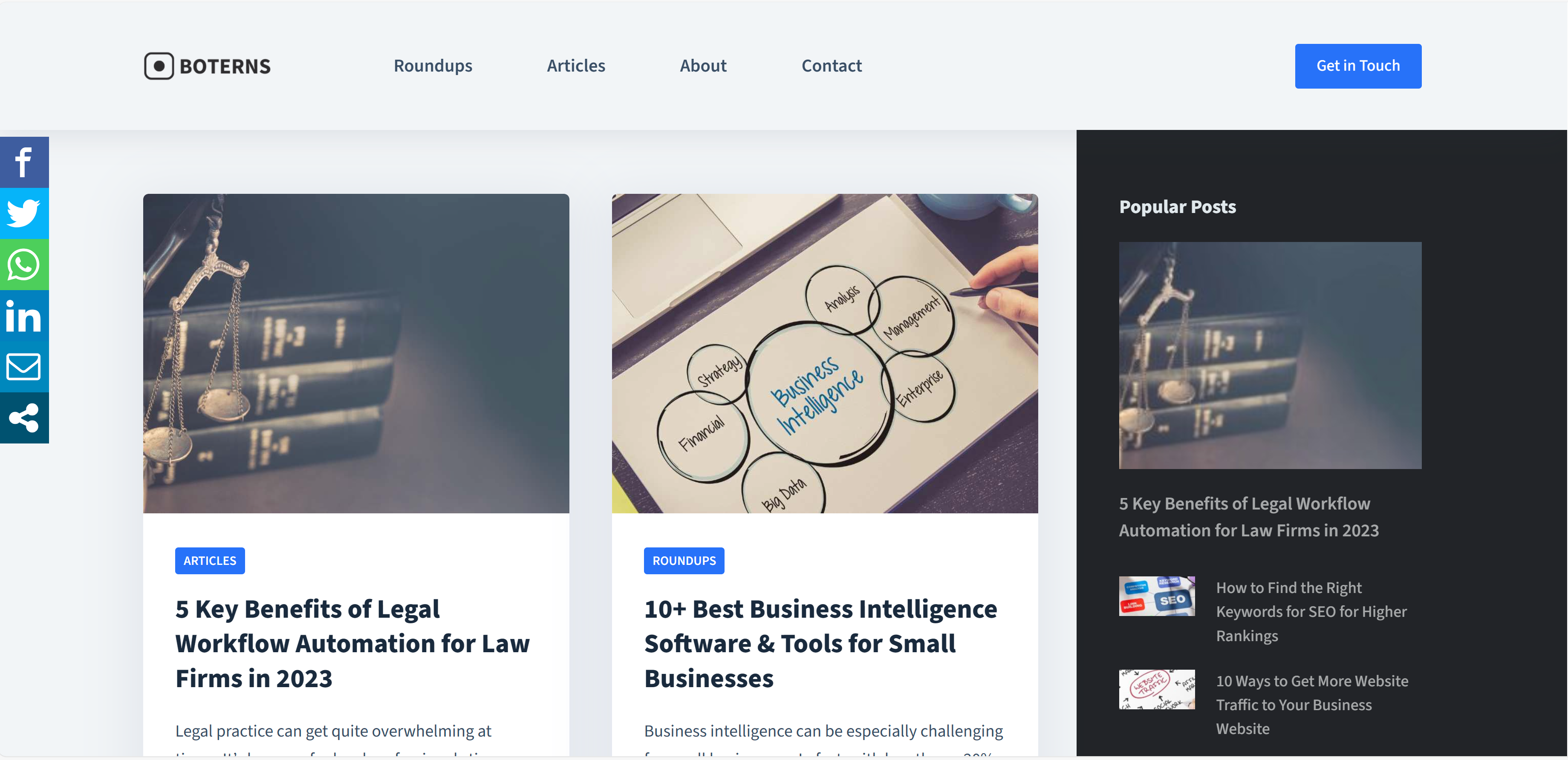Salessound featured in Best Business Intelligence Software for Small Businesses at Boterns.com.